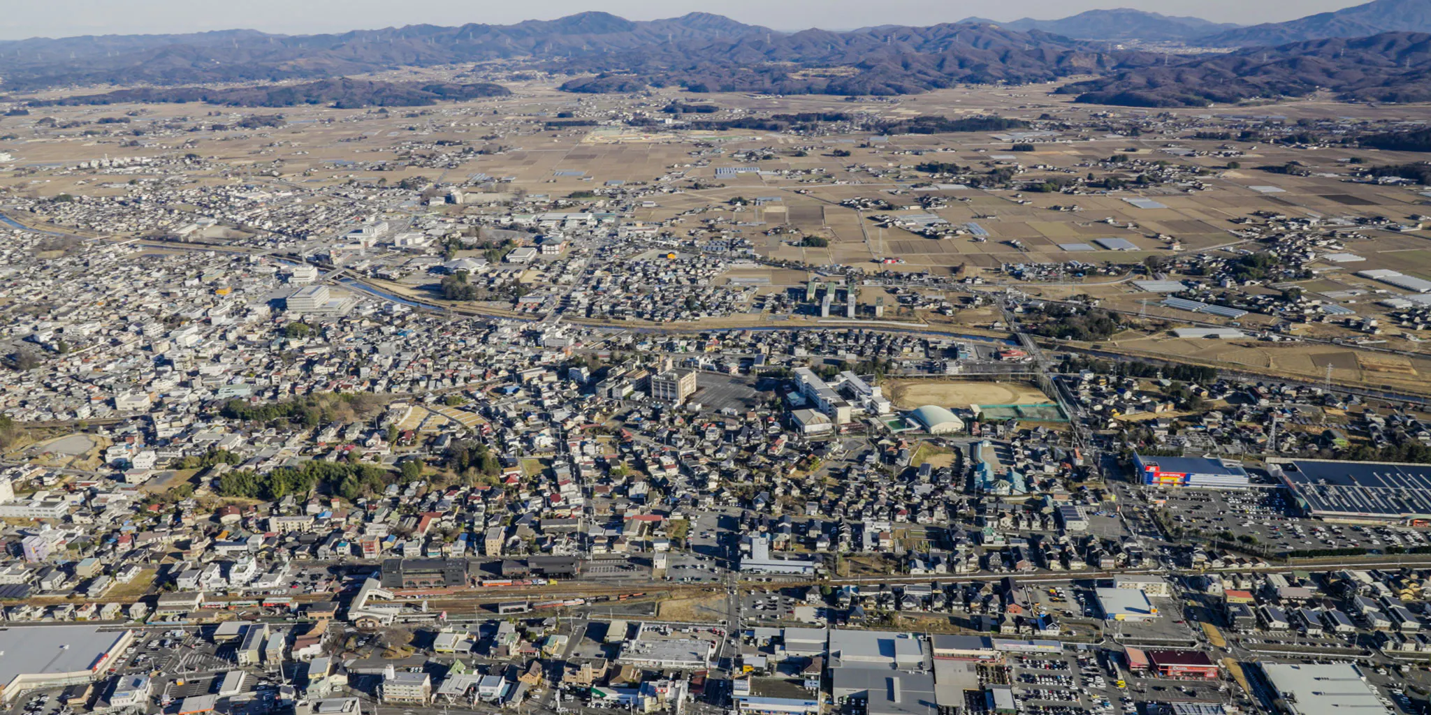 Urban area seen from the air