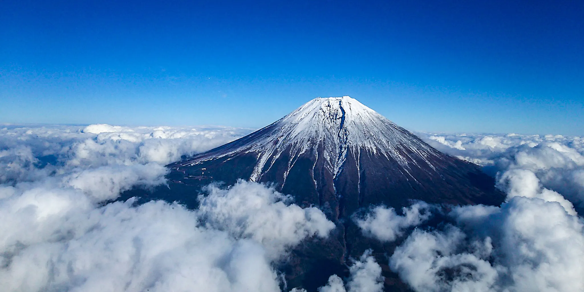 Mt. Fuji above a sea of clouds