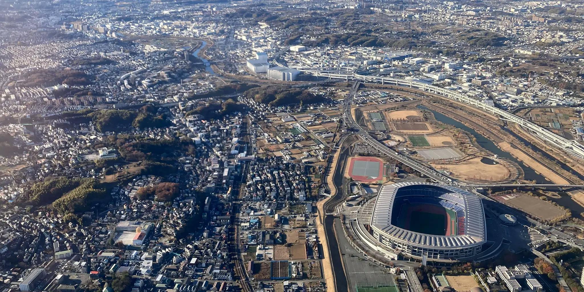 日产体育场周边航拍景观