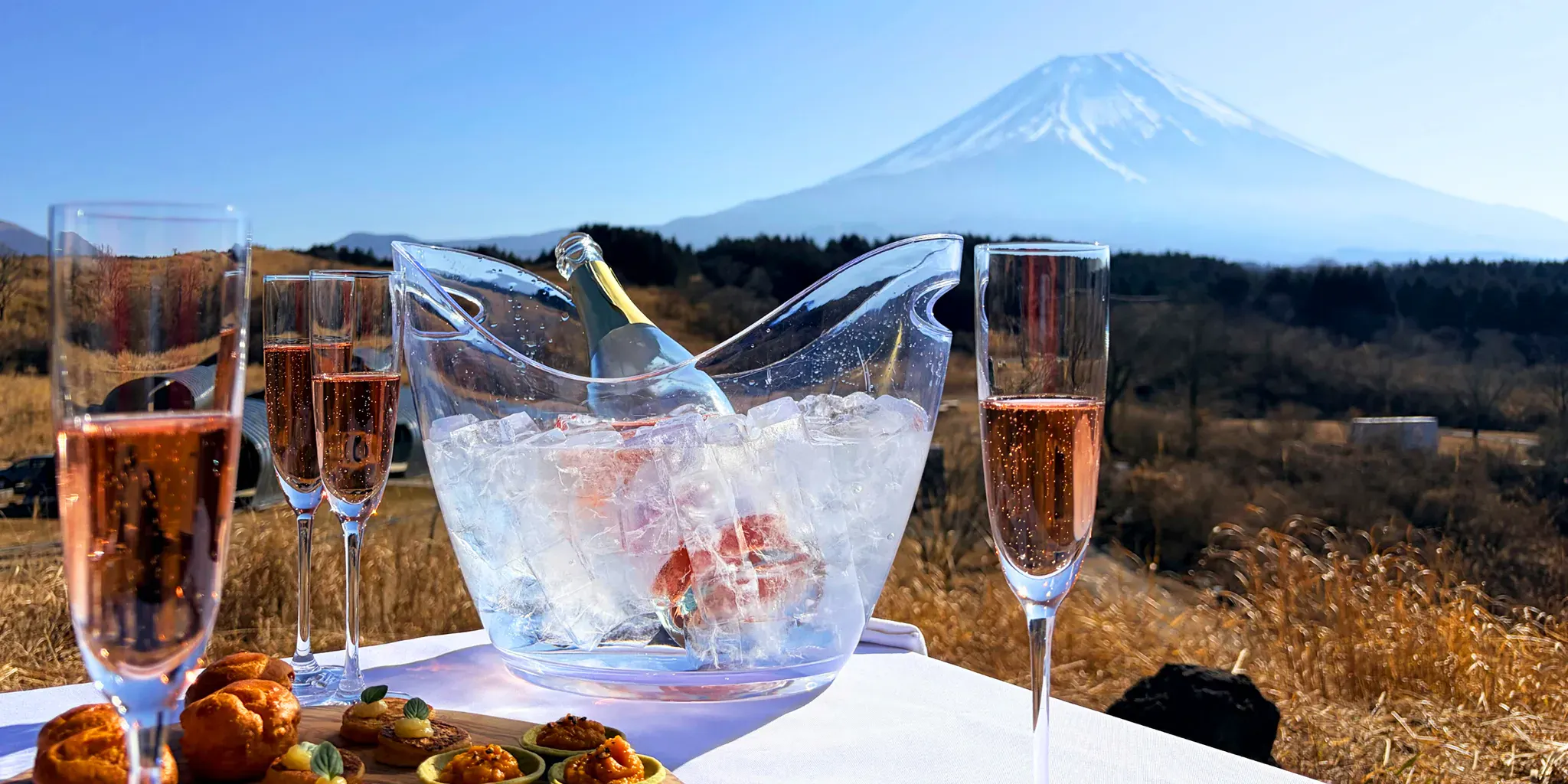 Champagne and Mt. Fuji