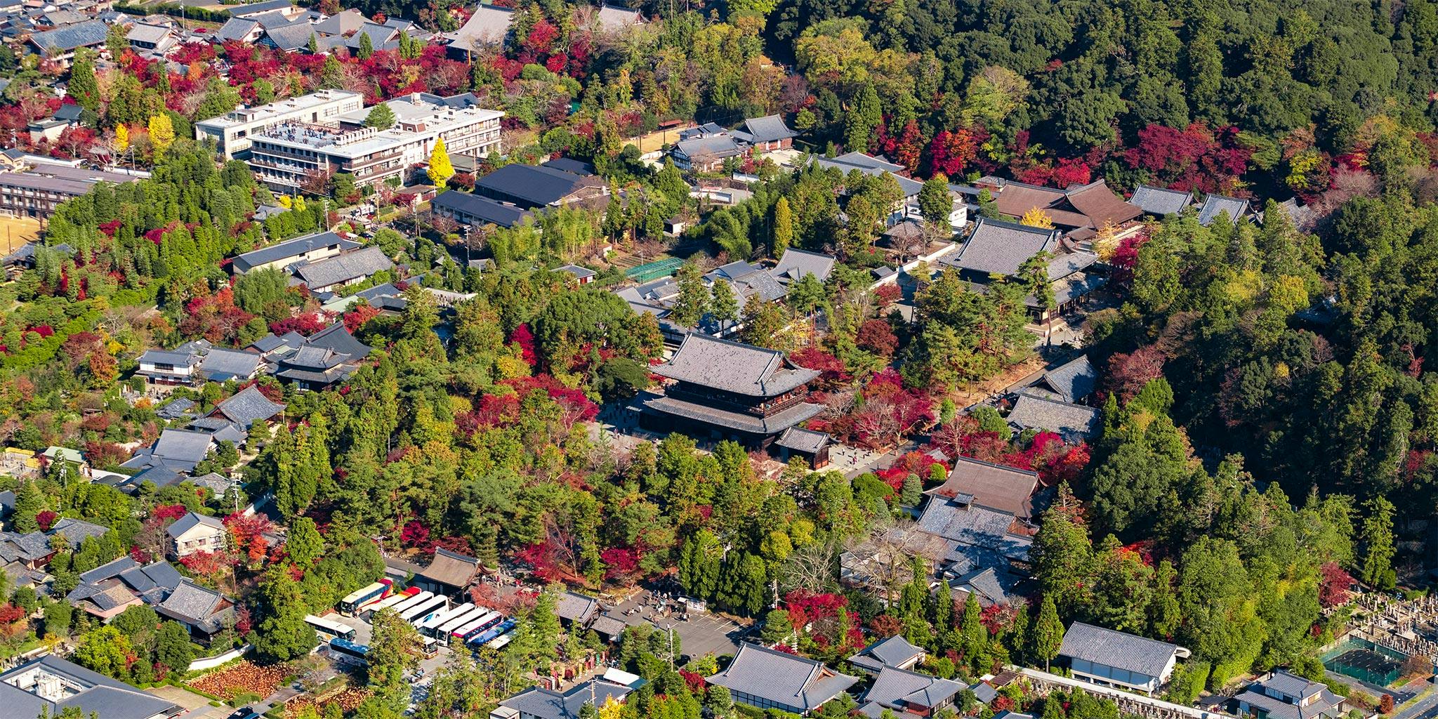 セスナで上空から見た南禅寺