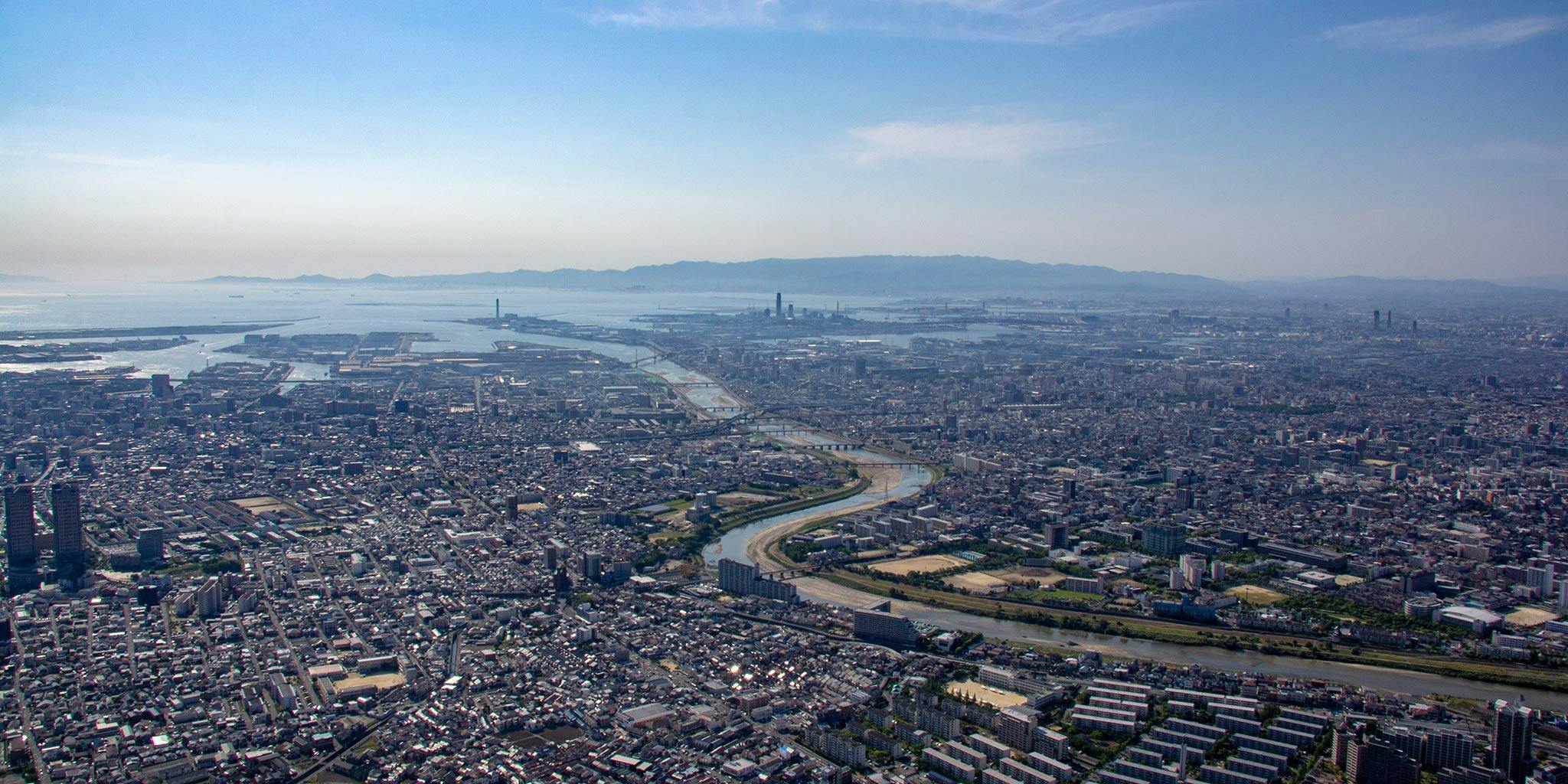 セスナで上空から見た淡路