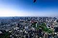 ヘリコプターで東京上空をフライトして見える芝公園