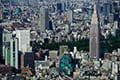 ヘリコプターで東京上空をフライトして見える代々木