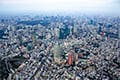 ヘリコプターで東京上空をフライトして見える六本木